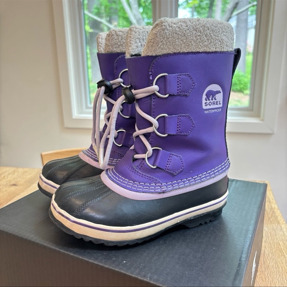 (SOLD) Sorel, Kids Purple Snow Boots, US 1
